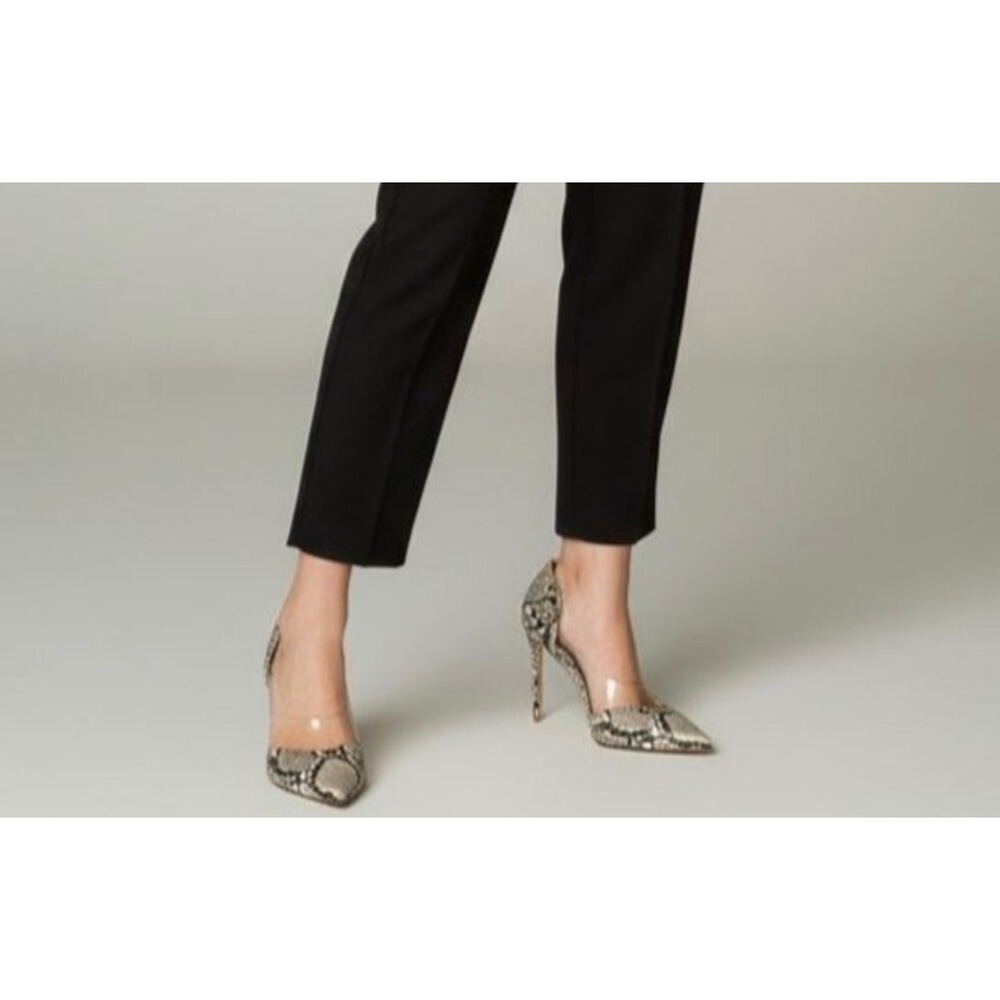 Steve Madden Snakeskin Clear PVC D'Orsay Pointed Toe Stiletto Pumps Mobwife